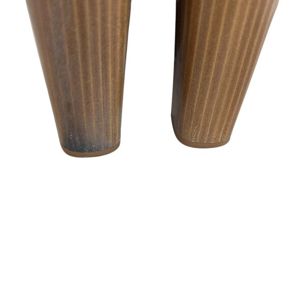 Kate Spade Inella Black Lace-Up Heels Sandals Booties Wood Size 7.5 Women's - Picture 7 of 13